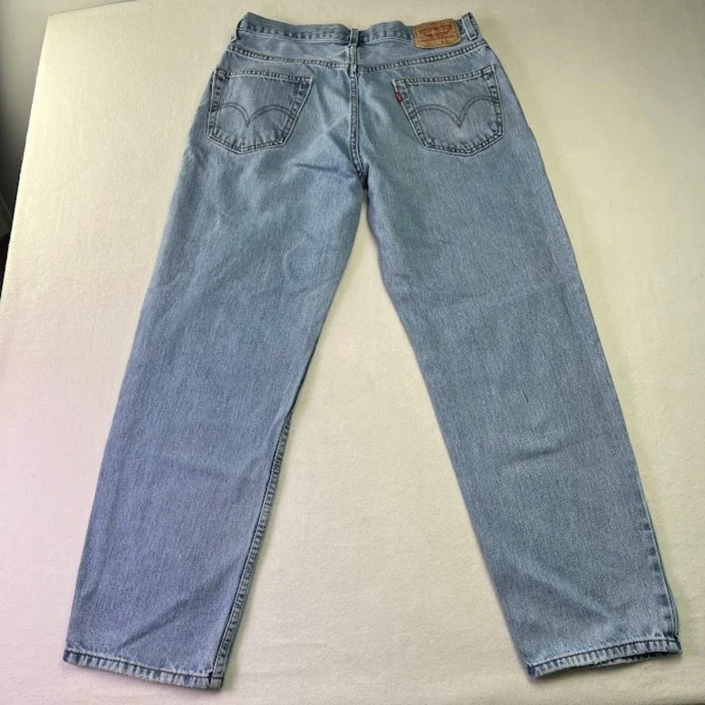 Levi's 550 Relaxed Fit Jeans‎ Mens 35x32 Blue Light Wash Good Tapered Leg Y2K